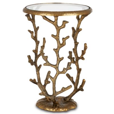 Currey & Company Coral Accent Table - Color: Clear - 4000-0141