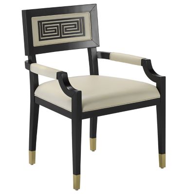 CNC2453214 Currey & Company Artemis Armchair - Color: Black - sku CNC2453214