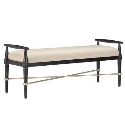 Currey & Company Perrin Bench - Color: Cream - 7000-0052