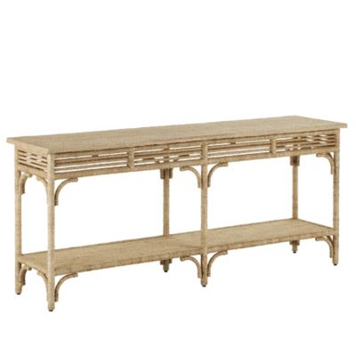 Currey & Company Olisa Large Rope Console Table - Color: Brown - 3000-0246