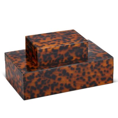 CNC2456170 Currey & Company Faux Tortoise Box Set of 2 - Colo sku CNC2456170