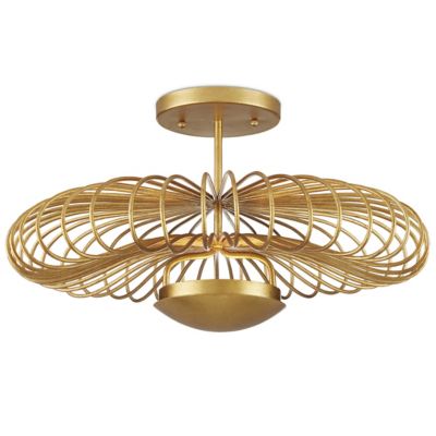 Currey & Company Sheereen Semi-Flushmount Light - Color: Gold - 9000-0985