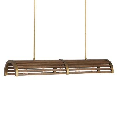 Currey & Company Woodbine Linear Chandelier - Color: Brown - Size: 5 light 