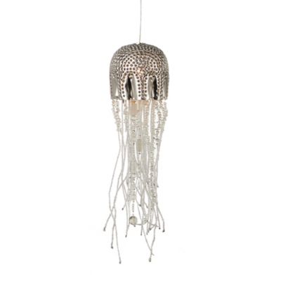 Currey & Company Medusa Mini Pendant Light - Color: Silver - Size: 1 light 