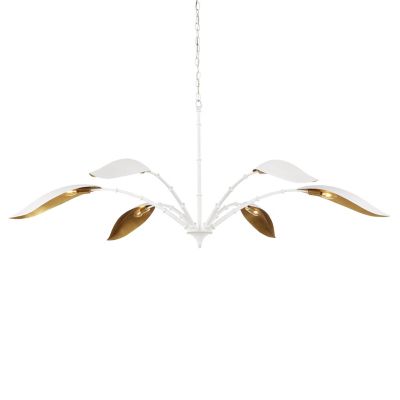 Currey & Company Yuriko Chandelier - Color: White - Size: 6 light - 9000-09