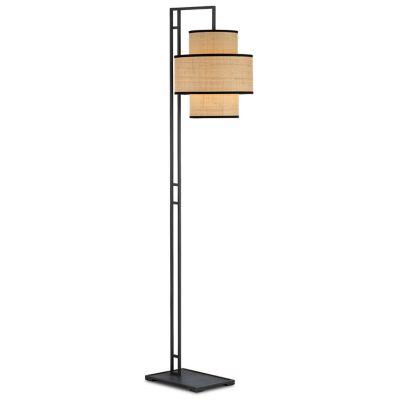 CNC2465229 Currey & Company Marabout Floor Lamp - Color: Blac sku CNC2465229