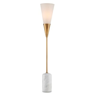 Currey & Company Martini Torchiere Table Lamp - Color: White - Size: 1 ligh