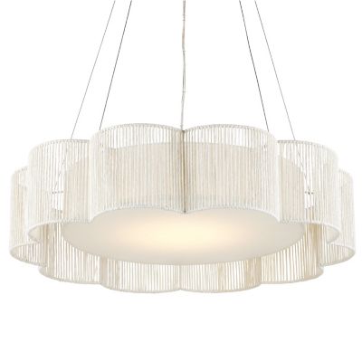 Currey & Company Ancroft LED Chandelier - Color: White - Size: 1 light - 90