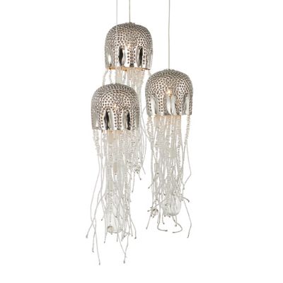 Currey & Company Medusa Multi-Light Pendant Light - Color: Silver - Size: 3