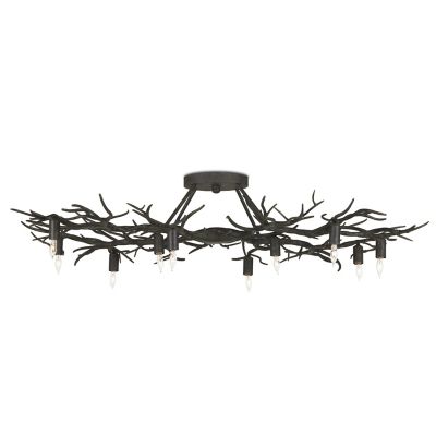 Currey & Company Rainforest Semi-Flushmount Light - Color: Bronze - Size: 1