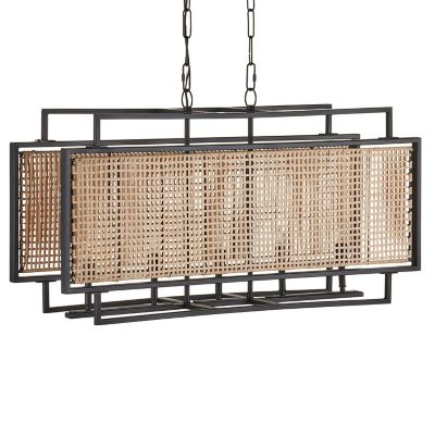 Currey & Company Boswell Linear Chandelier - Color: Brown - Size: 5 light -