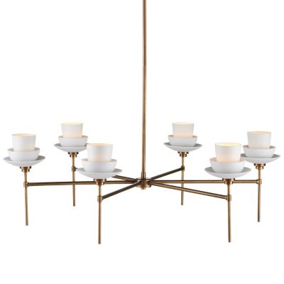 Currey & Company Etiquette Chandelier - Color: Brass - Size: 6 light - 9000