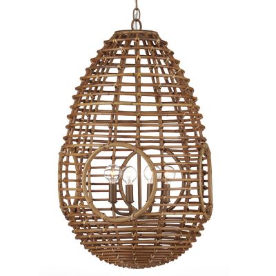 Currey & Company Columbary Pendant Light - Color: Brown - Size: 4 light - 9