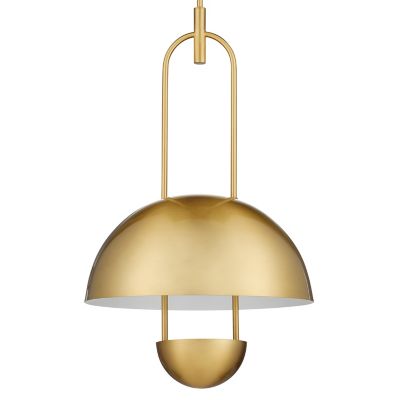 Currey & Company Creighton LED Semi-Flushmount Light - Color: Brass - Size: