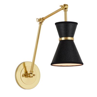 Currey & Company Avignon Swing Arm Wall Sconce - Color: Brass - Size: 1 lig