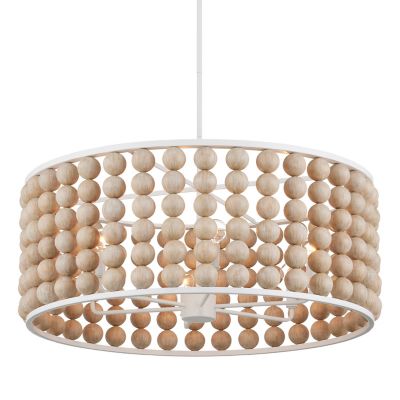 Currey & Company Holcroft Chandelier - Color: White - Size: 6 light - 9000-