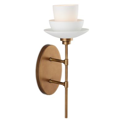 Currey & Company Etiquette Wall Sconce - Color: Brass - Size: 1 light - 500