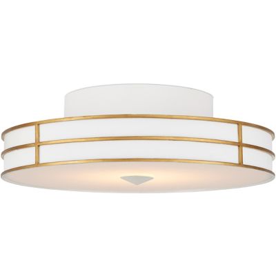 Currey & Company Fielding LED Flushmount Light - Color: White - Size: 1 lig