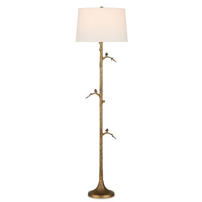 Currey & Company Piaf Floor Lamp - Color: Brass - Size: 1 light - 8000-0150