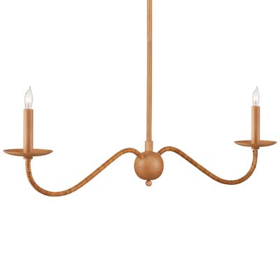 Currey & Company Saxon Linear Chandelier - Color: Brown - Size: 2 light - 9