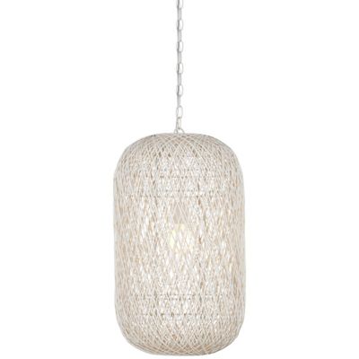 Currey & Company Cocoon Pendant Light - Color: White - Size: 16 - 9000-1