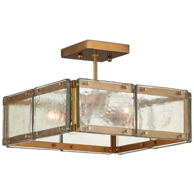 Currey & Company Countervail Semi-Flushmount Light - Color: Clear - Size: 4