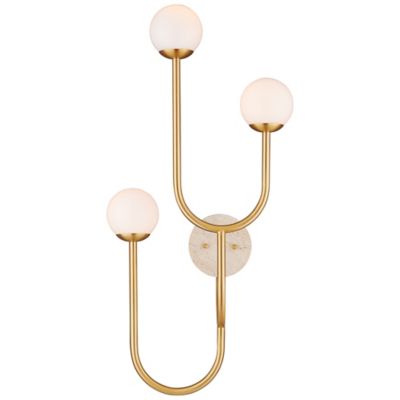 Currey & Company Highsmith Wall Sconce - Color: Brass - Size: 3 light - 500