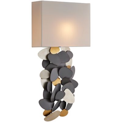 Currey & Company Moon Dust Wall Sconce - Color: Grey - Size: 1 light - 5900