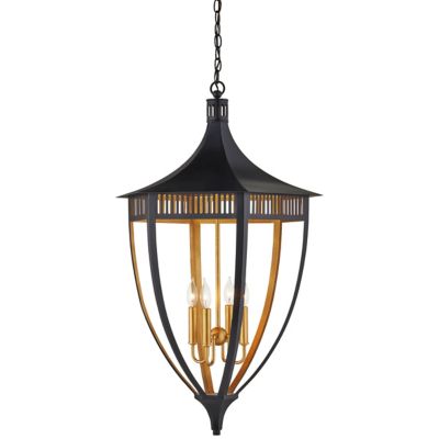 Currey & Company Wycombe Pendant Light - Color: Black - Size: 4 light - 900