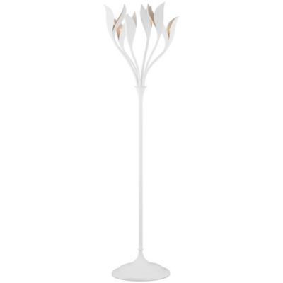 Currey & Company Snowflower Floor Lamp - Color: White - Size: 1 light - 800