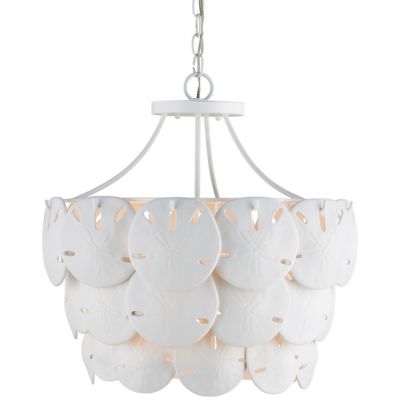 CNC2550257 Currey & Company Tulum Chandelier - Color: White - sku CNC2550257