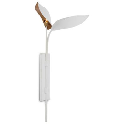 CNC2570188 Currey & Company Yuriko Wall Sconce - Color: White sku CNC2570188