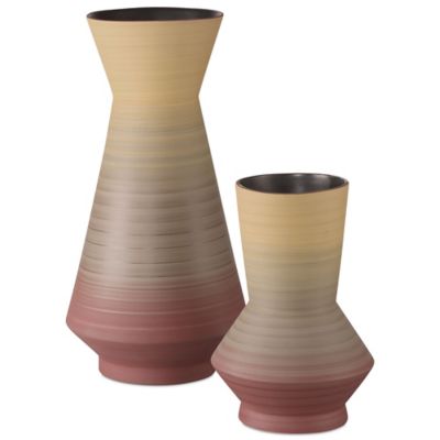 CNC2570744 Currey & Company Happy 80s Red & Yellow Vase, Set  sku CNC2570744