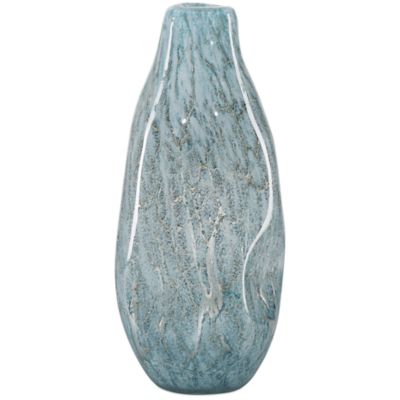 Currey & Company Tyne Vase - Color: Blue - Size: Small - 1200-0858