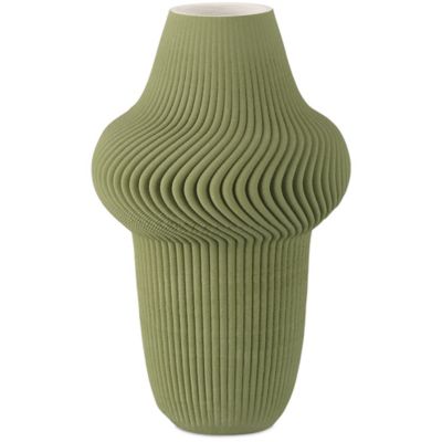 Currey & Company Plisse Vase - Color: Green - Size: Large - 1200-0895