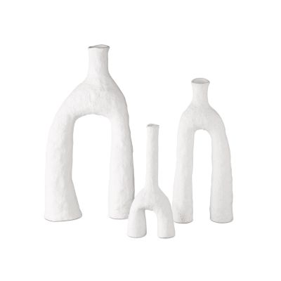 CNC2570980 Currey & Company Zante Vase, Set of 3 - Color: Whi sku CNC2570980