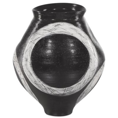 CNC2583005 Currey & Company Satori Vase - Color: Black - 1200 sku CNC2583005