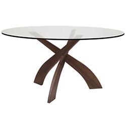 Statements Entwine Round Glass Top Dining Table