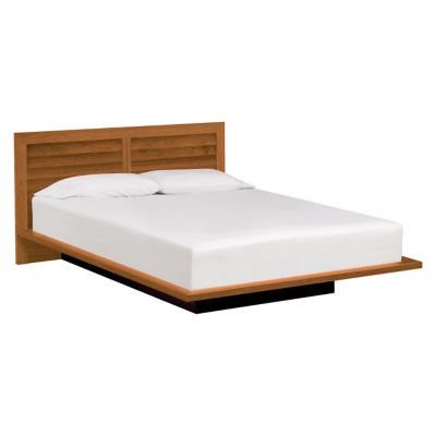 Copeland Furniture Moduluxe Bed with Louvered Headboard - Color: Wood tones