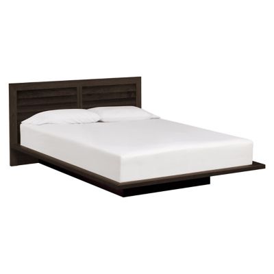 Copeland Furniture Moduluxe Bed with Louvered Headboard - Color: Wood tones