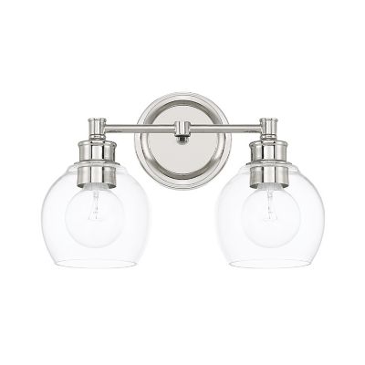 Capital Lighting Mid-Century Vanity Light - Color: Silver - Size: 2 light -