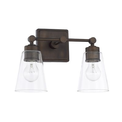 Capital Lighting Rory Conical Glass Vanity Light - Color: Oil Rubbed - Size