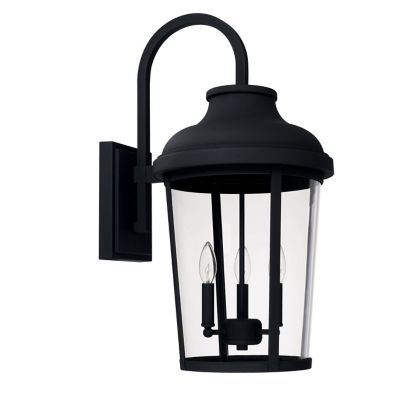 Capital Lighting Dunbar 3 Light Outdoor Wall Sconce - Color: Clear - Size: 