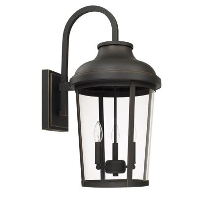 Capital Lighting Dunbar 3 Light Outdoor Wall Sconce - Color: Clear - Size: 