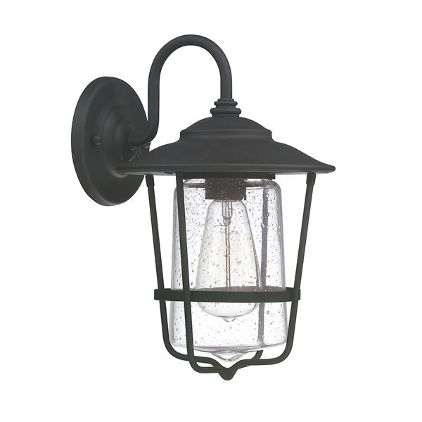 White LED 600 Half Lantern Outside Outdoor Wall Light by ASD Opal Diffuser 