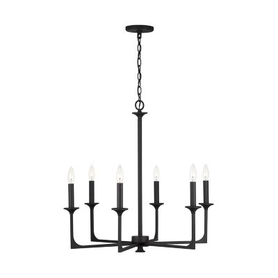 Capital Lighting Clint Chandelier - Color: Black - Size: 6 light - 437361BI