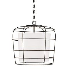 Wire Caged Drum Pendant