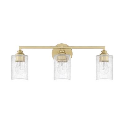 Capital Lighting Crackled Glass Simple Vanity Light - Color: Gold - Size: 3