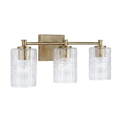 Capital Lighting Seeded Impressed Glass Vanity Light - Color: Clear - Size: