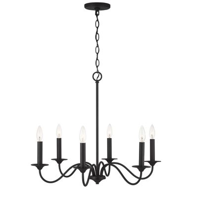 Capital Lighting Vincent Chandelier - Color: Black - Size: 26" - 437261BI